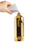 Silicone Measuring Cup pouring Essential Oil Coat Conditioner in to 500ml Gold Spray Bottle