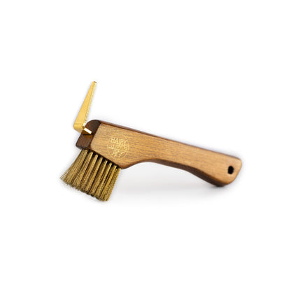 Scratch and Dent Copper Bristle Wooden Hoof Pick