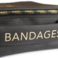 Storage Bag Label on a bag that reads "Bandages"